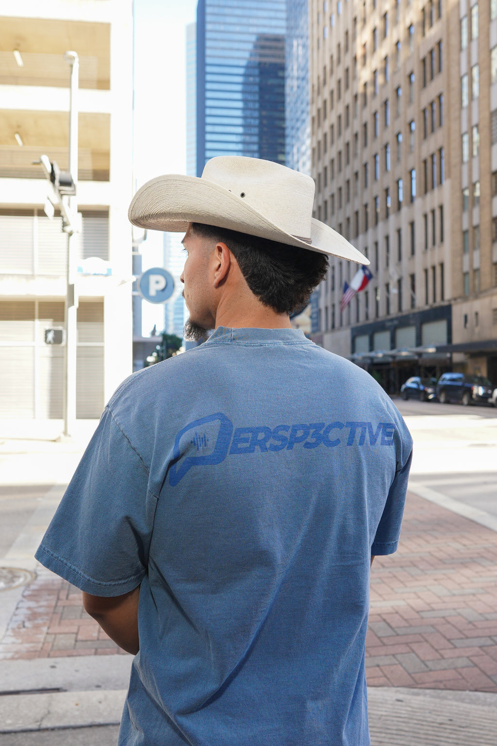 PERSP3CTIVE Oversized Tee (Blue)