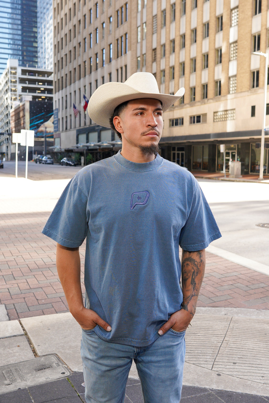 PERSP3CTIVE Oversized Tee (Blue)