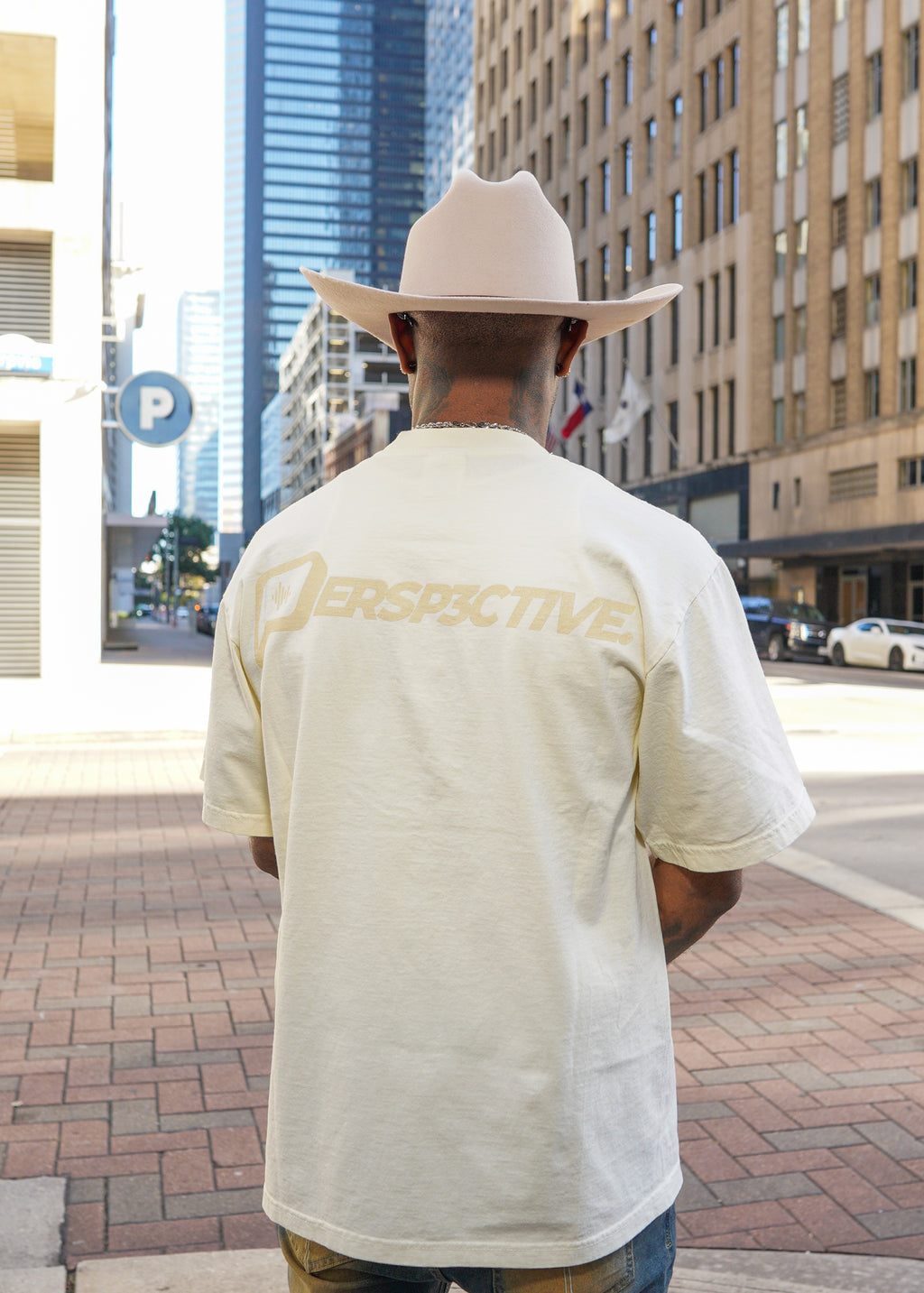 PERSP3CTIVE Oversized Tee (Cream)