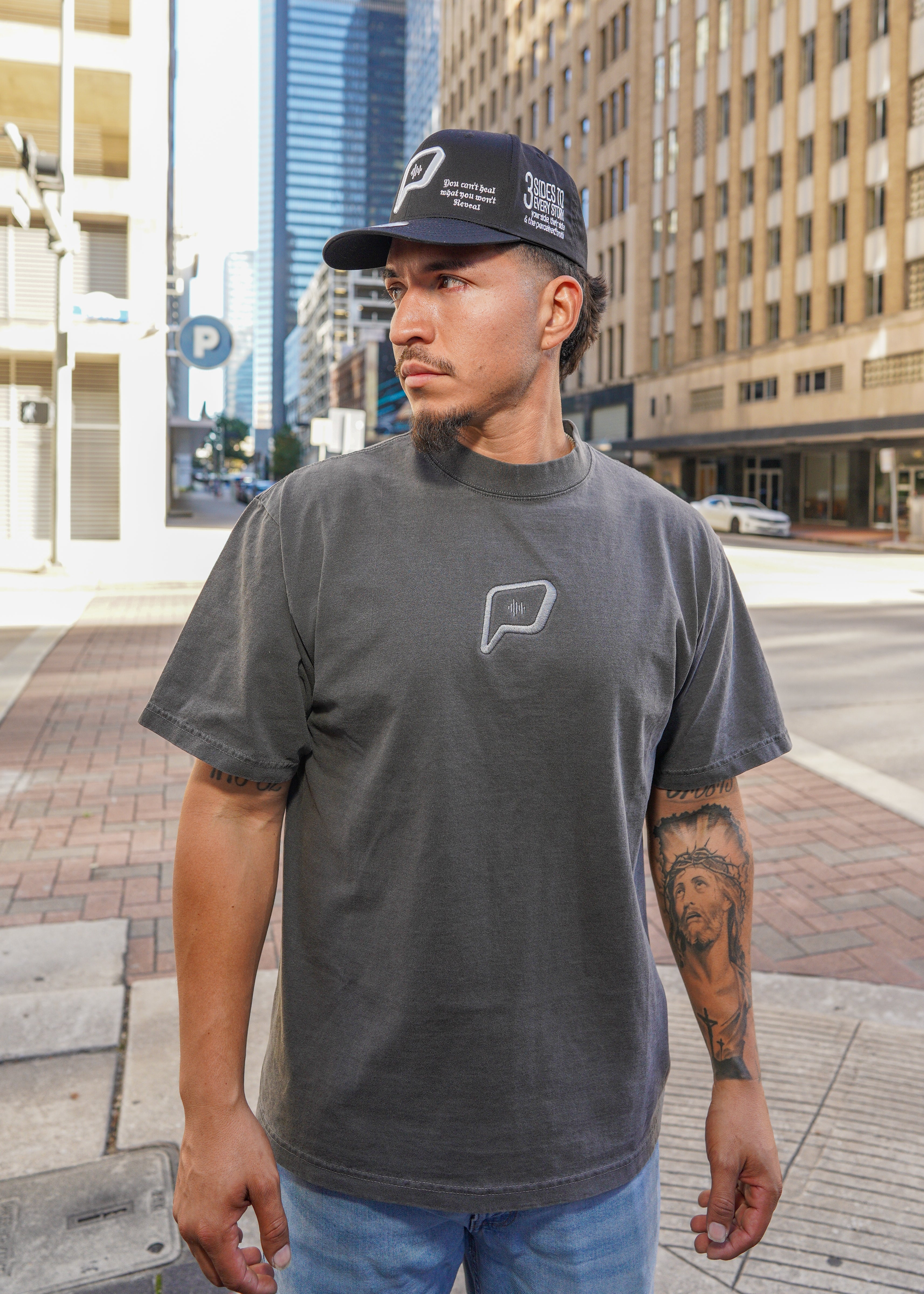 PERSP3CTIVE Oversized Tee (Charcoal)